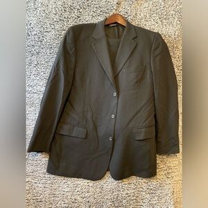 JoS A Bank 100% Wool Mens 2 Piece Suit Super Black Size 44R & 40/28,5 Pants